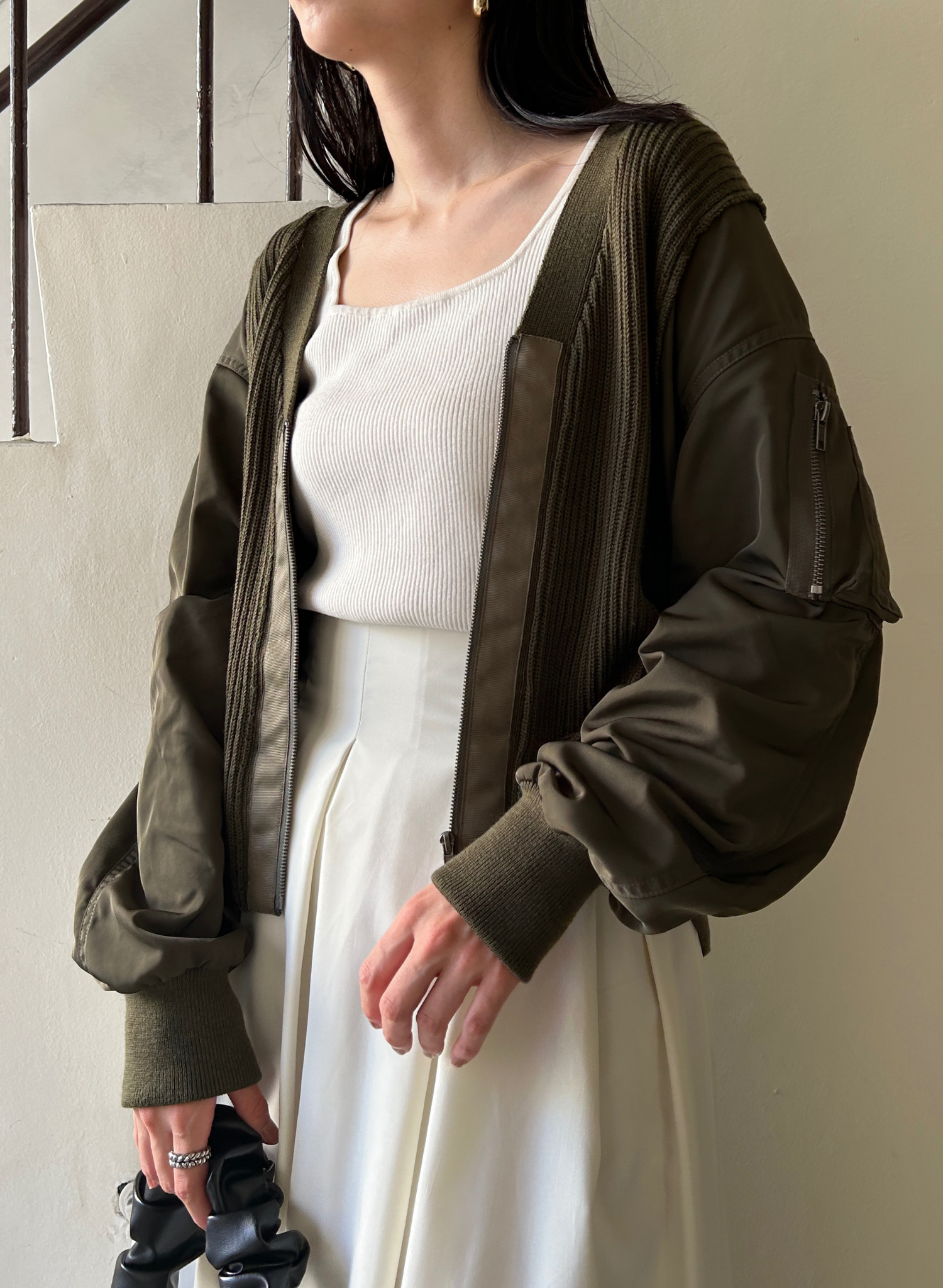 MA-1×KNIT DOCKING CARDIGAN – SOELLE