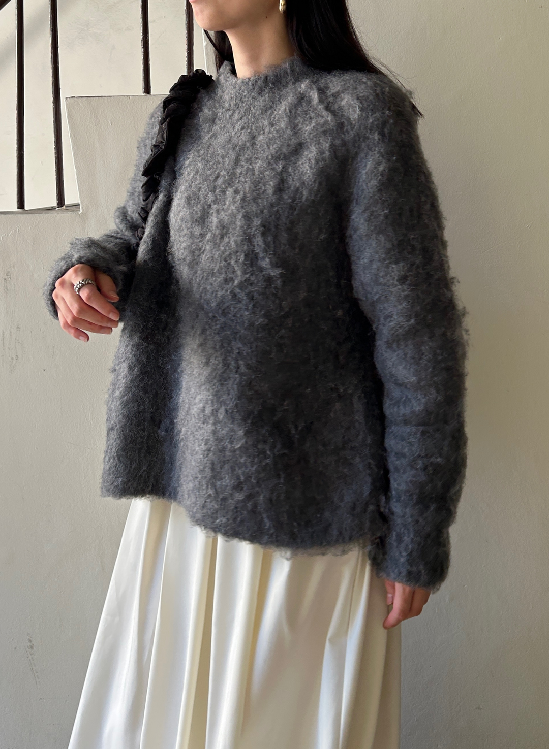 WOOL RING  KNIT PULLOVER