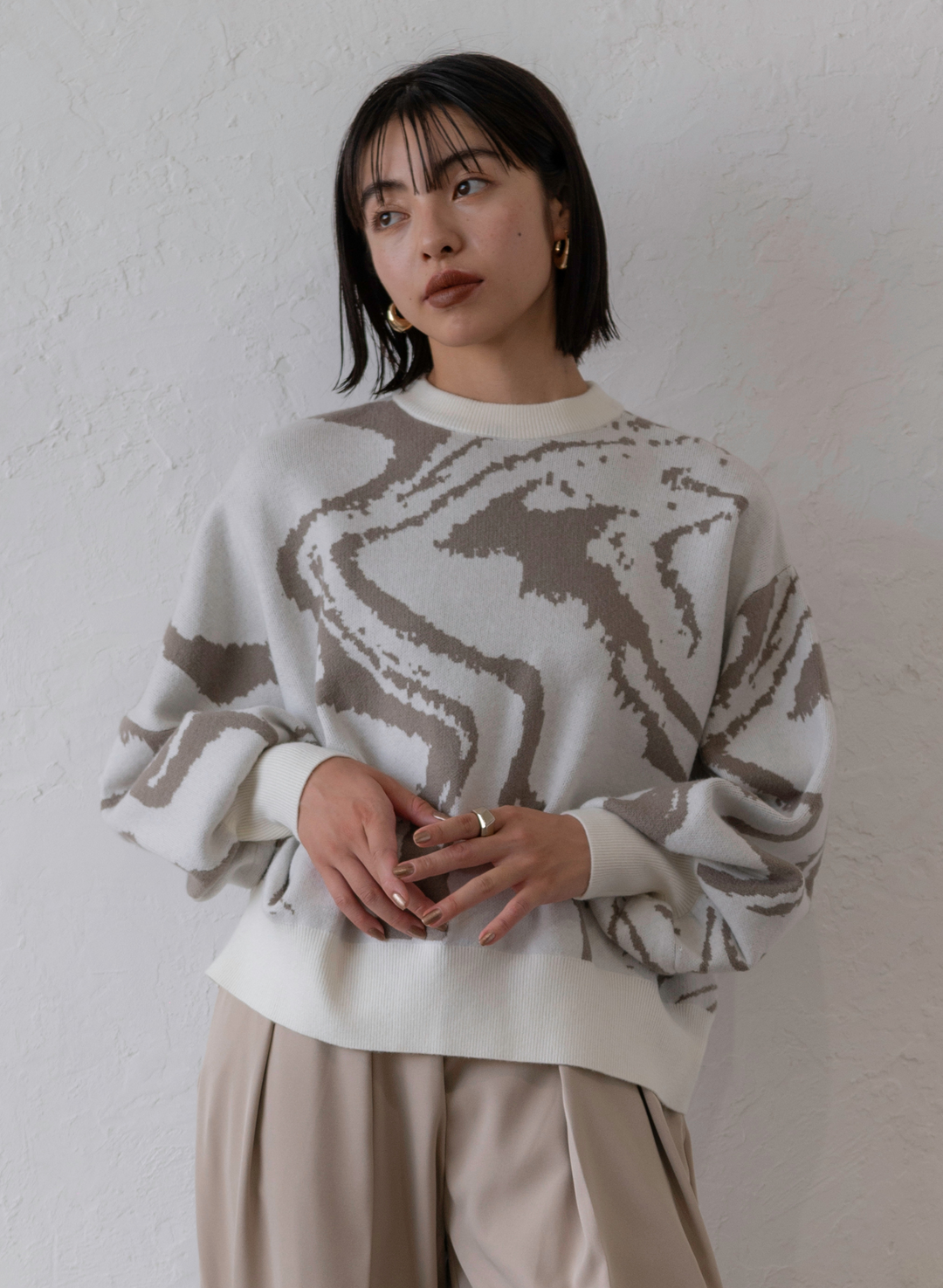 MARBLE KNIT PULLOVER