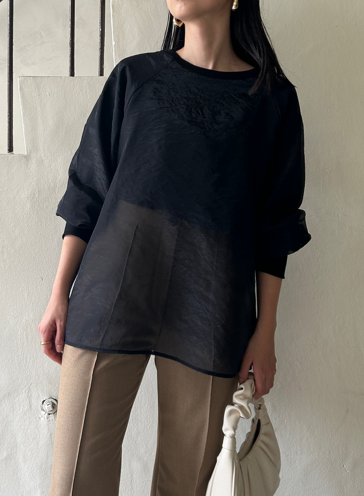 SHEER LAYERED PULL OVER