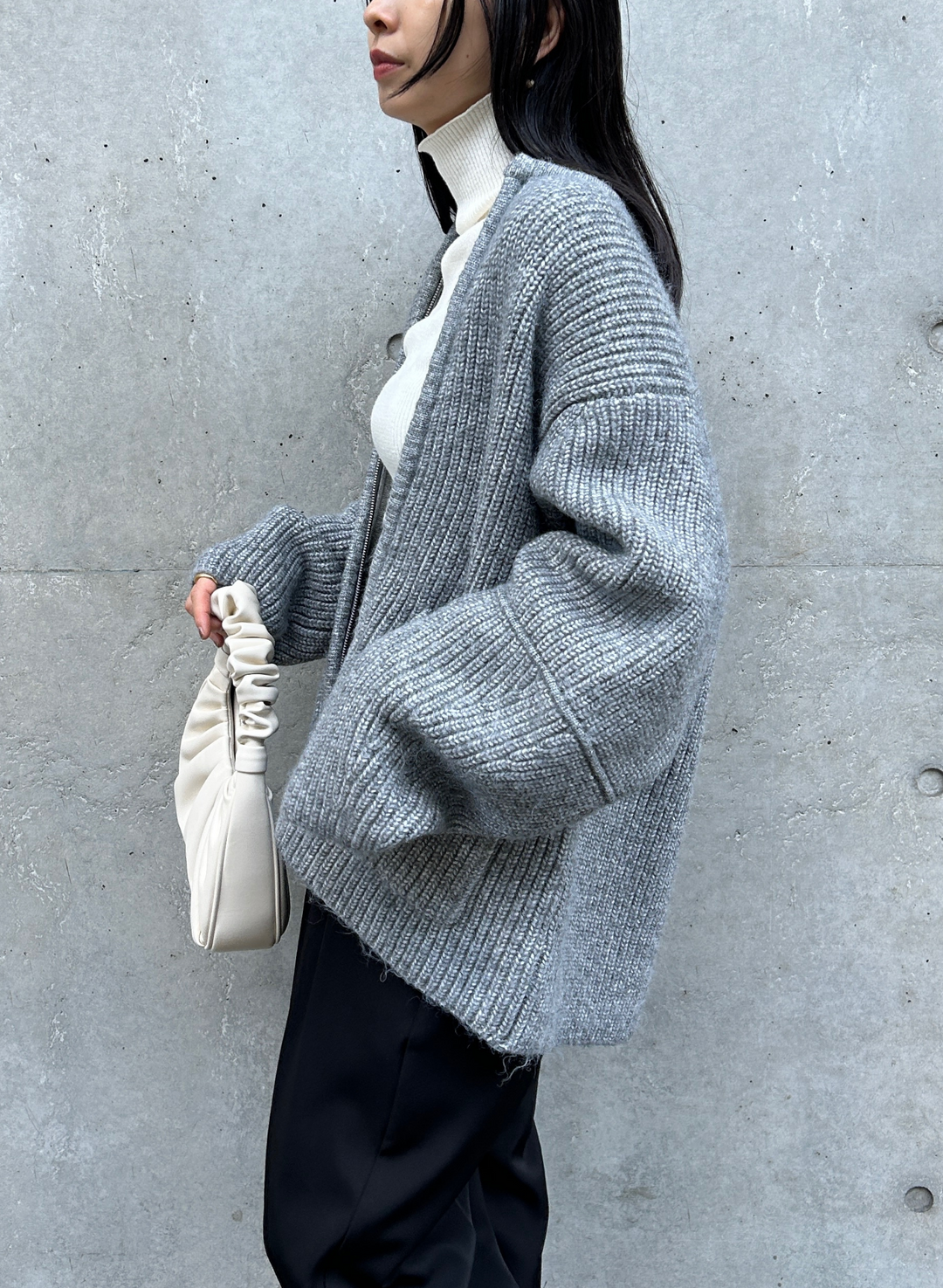 VOLUME KNIT BLOUSON