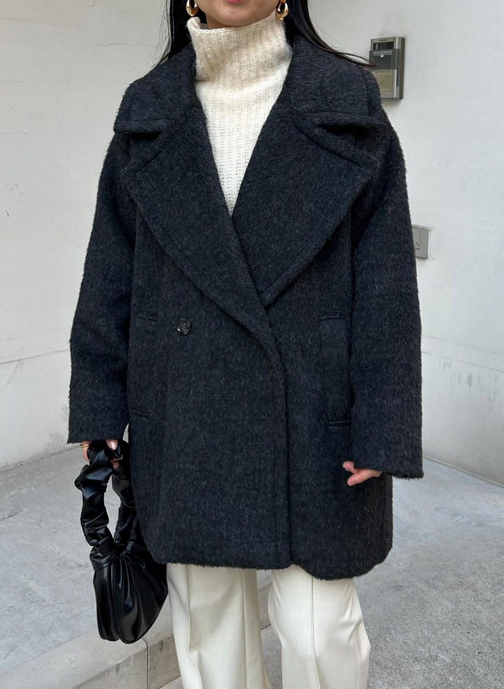 WOOL SHAGGY MIDDLE COAT