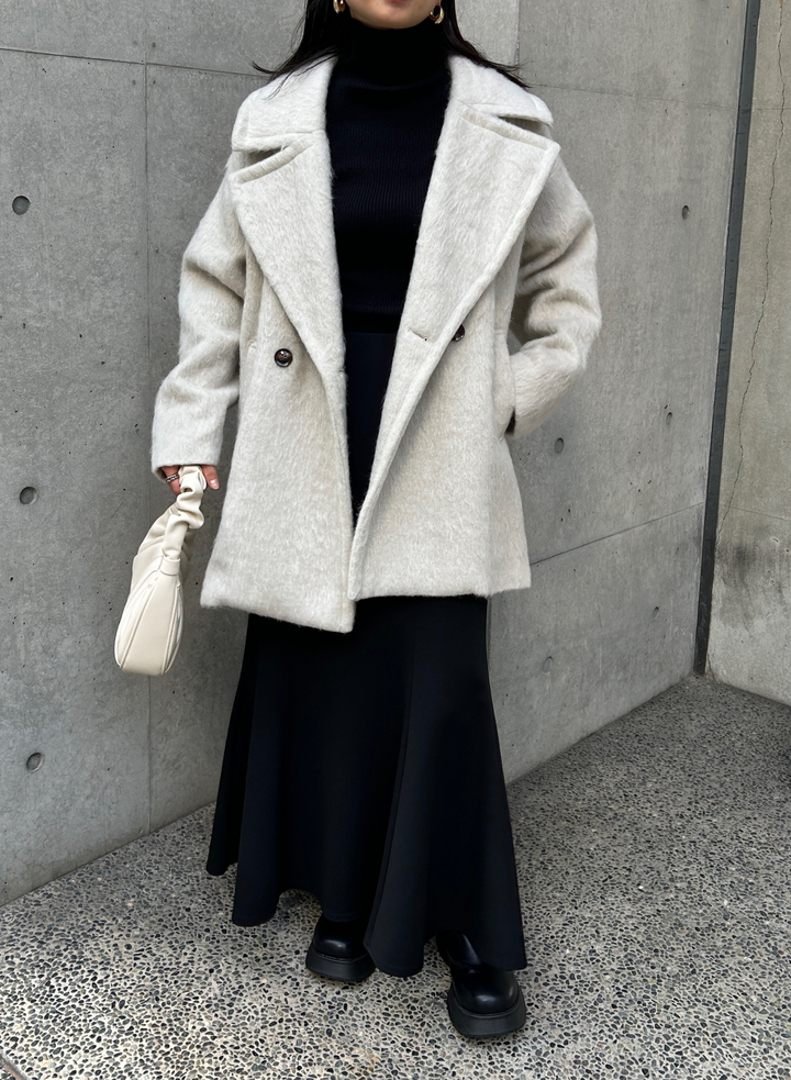 WOOL SHAGGY MIDDLE COAT