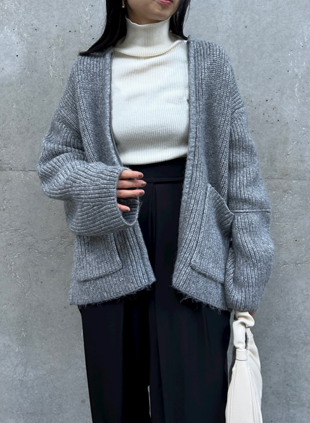 SLEEVE BUTTON RIBKNIT