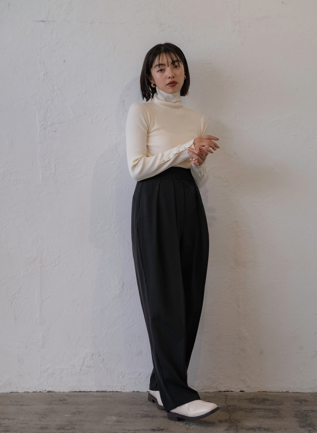 SLEEVE BUTTON RIBKNIT