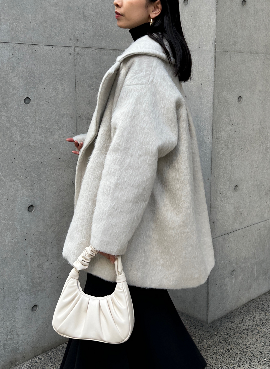 WOOL SHAGGY MIDDLE COAT