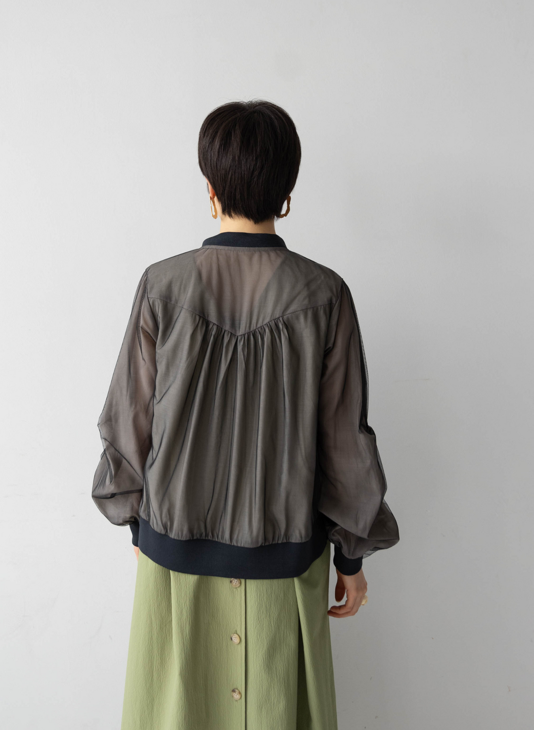 TULLE SHEER BLOUSON