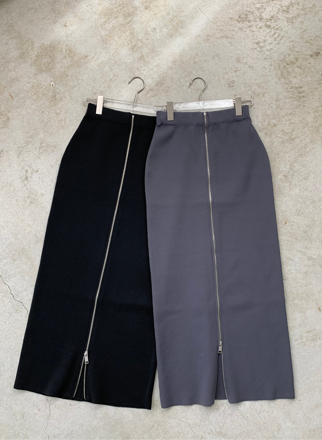 2WAY ZIP KNIT SKIRT