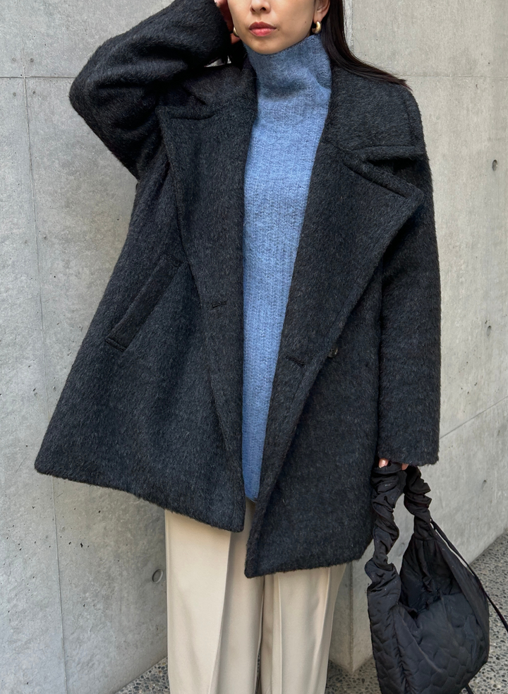 WOOL SHAGGY MIDDLE COAT